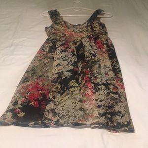 Candies black floral sleeveless dress size S